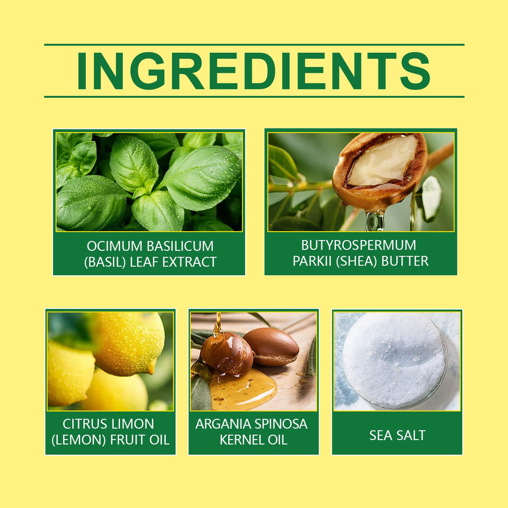 Lemon Refreshing Basil Soap Gently Cleanses Skin, Refreshing Pores, Tender Body Soap For Refreshing Bath