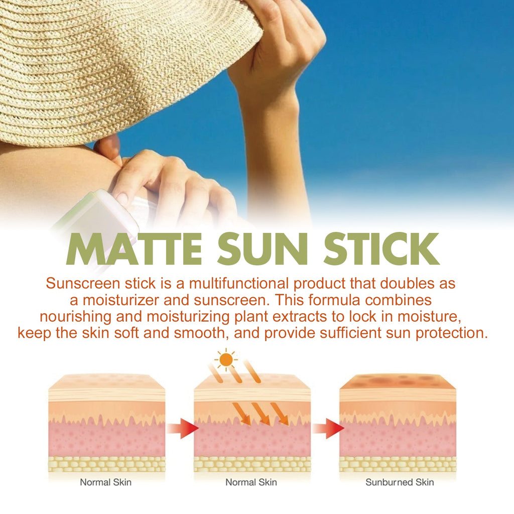 Matte Protective Rod, UV Protection Moisturizing Repair White Skin Summer Refreshing Cream
