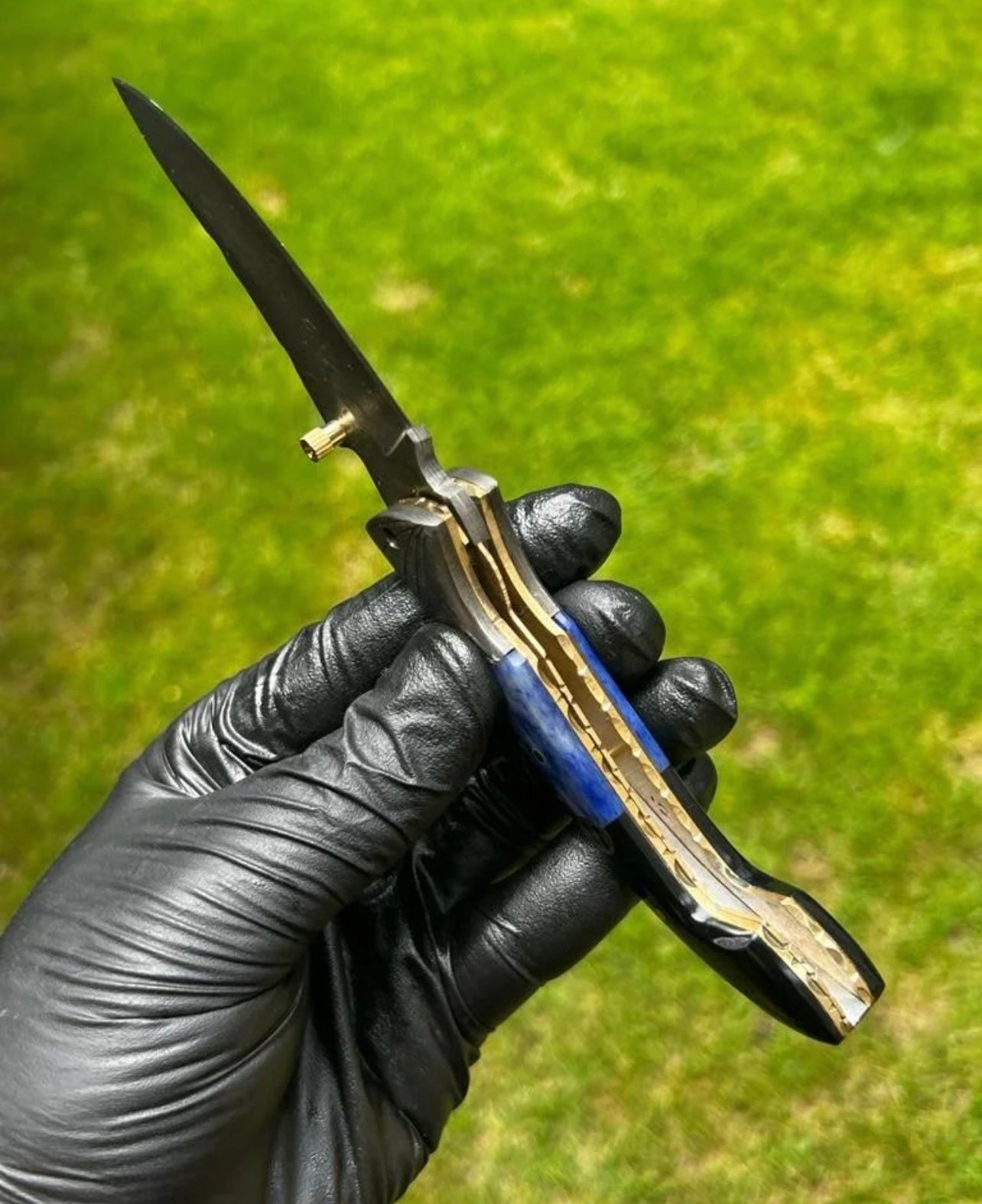 Damascus Steel Pocket Knife - 7.5'' Custom Engraved Gift Knife for Men Husband Dad - Anniversary gifts