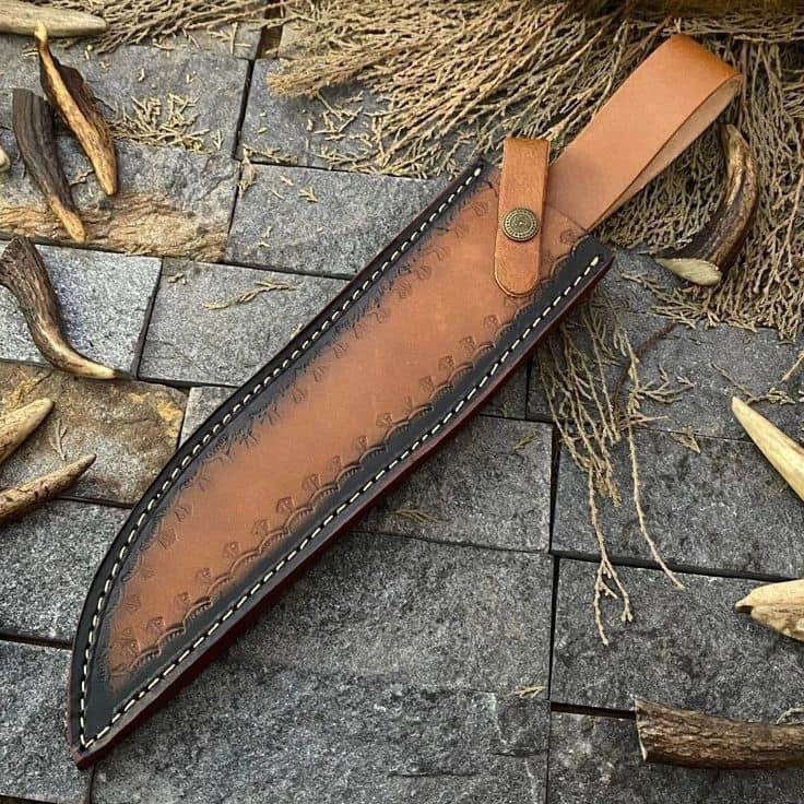 Custom Handmade J2 Steel Bowie Knife with Rosewood, Bone, and Brass Guard Handle - 16" Overall Length