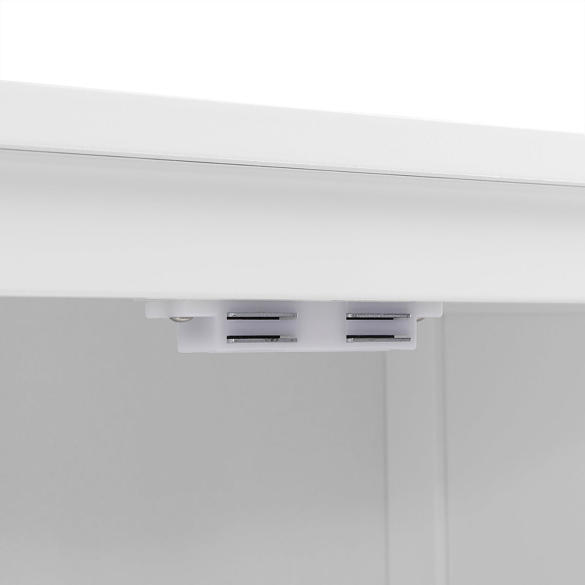 Bathroom Storage Cabinet, Cabinet with Two Doors and Drawers, Adjustable Shelf, MDF Board, White