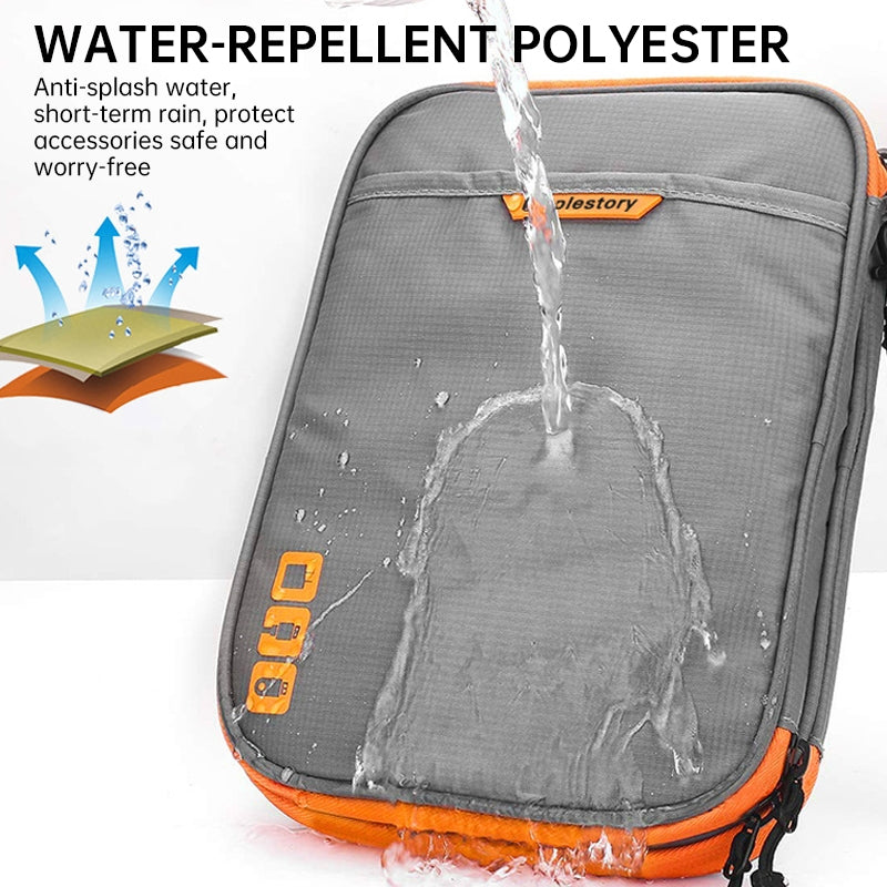 Travel - essential Cable Organizer Bag: A Compact Storage Solution for Charging Cords, Chargers, and Accessories.