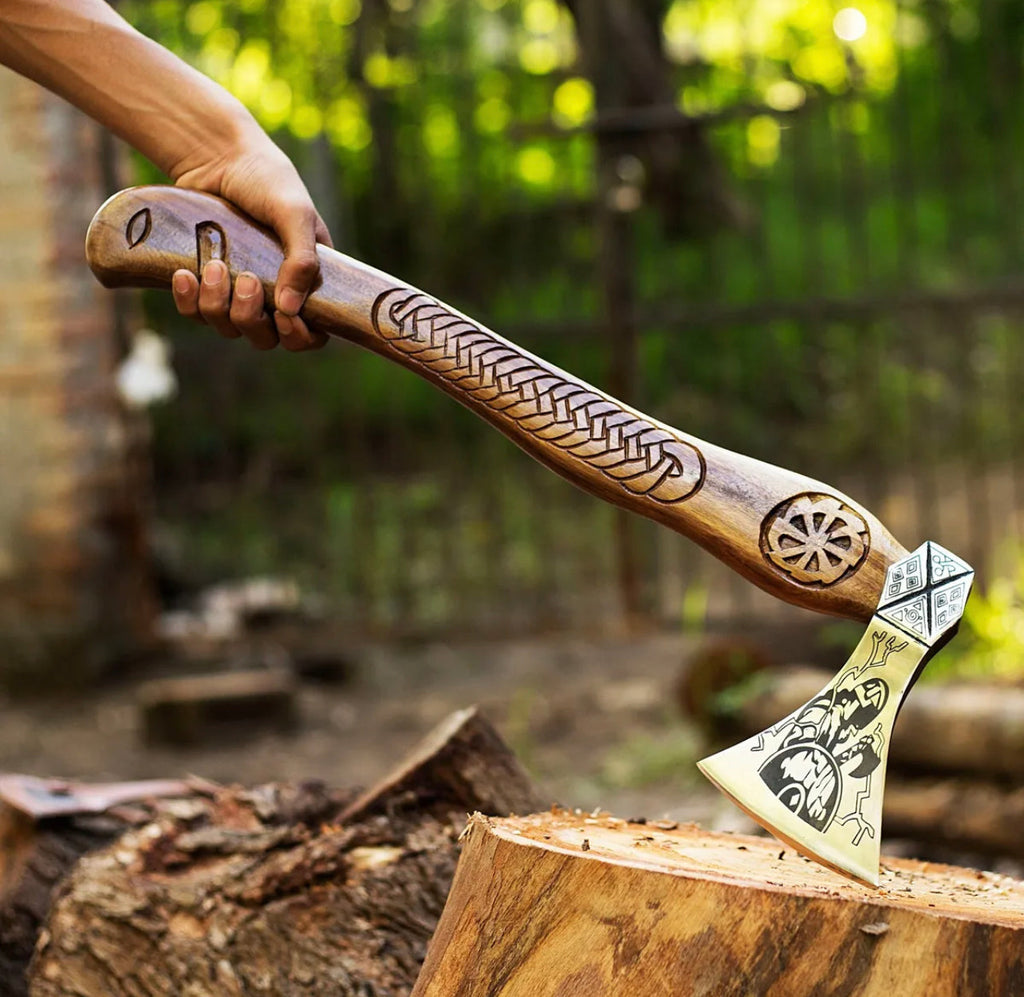 Custom Handmade Carbon Steel Viking Hatchet Tomahawk Hunting Axe, Christmas gift