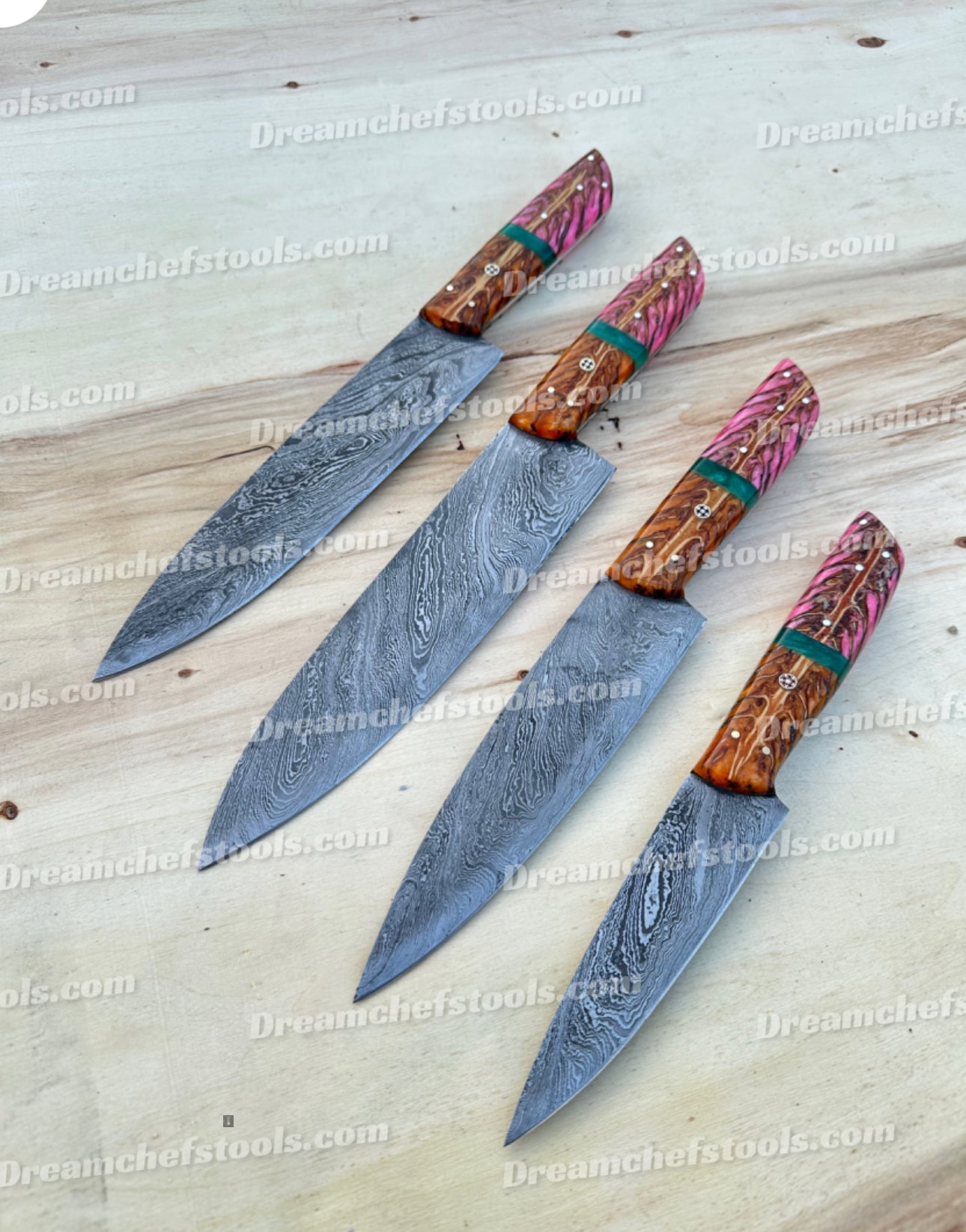 Handmade kitchen knife set