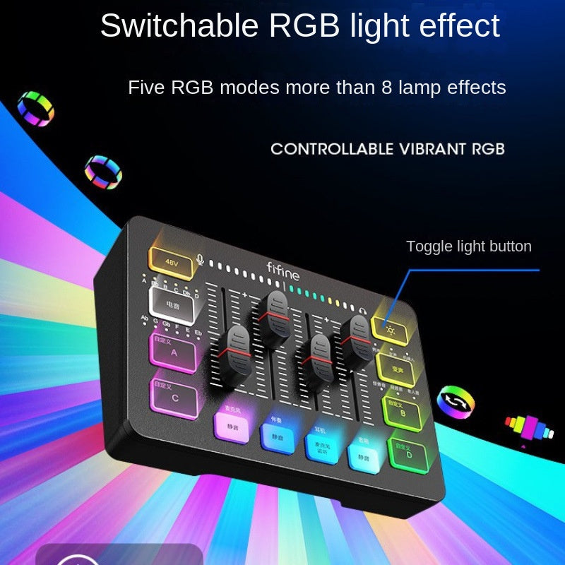 Fifine Game Live Streaming Equipment SC3 Full Set USB External Sound Card Microphone Desktop Karaoke