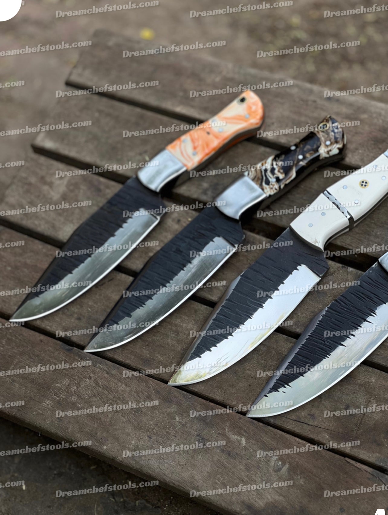 Custom handmade j2 steel hunting knives
