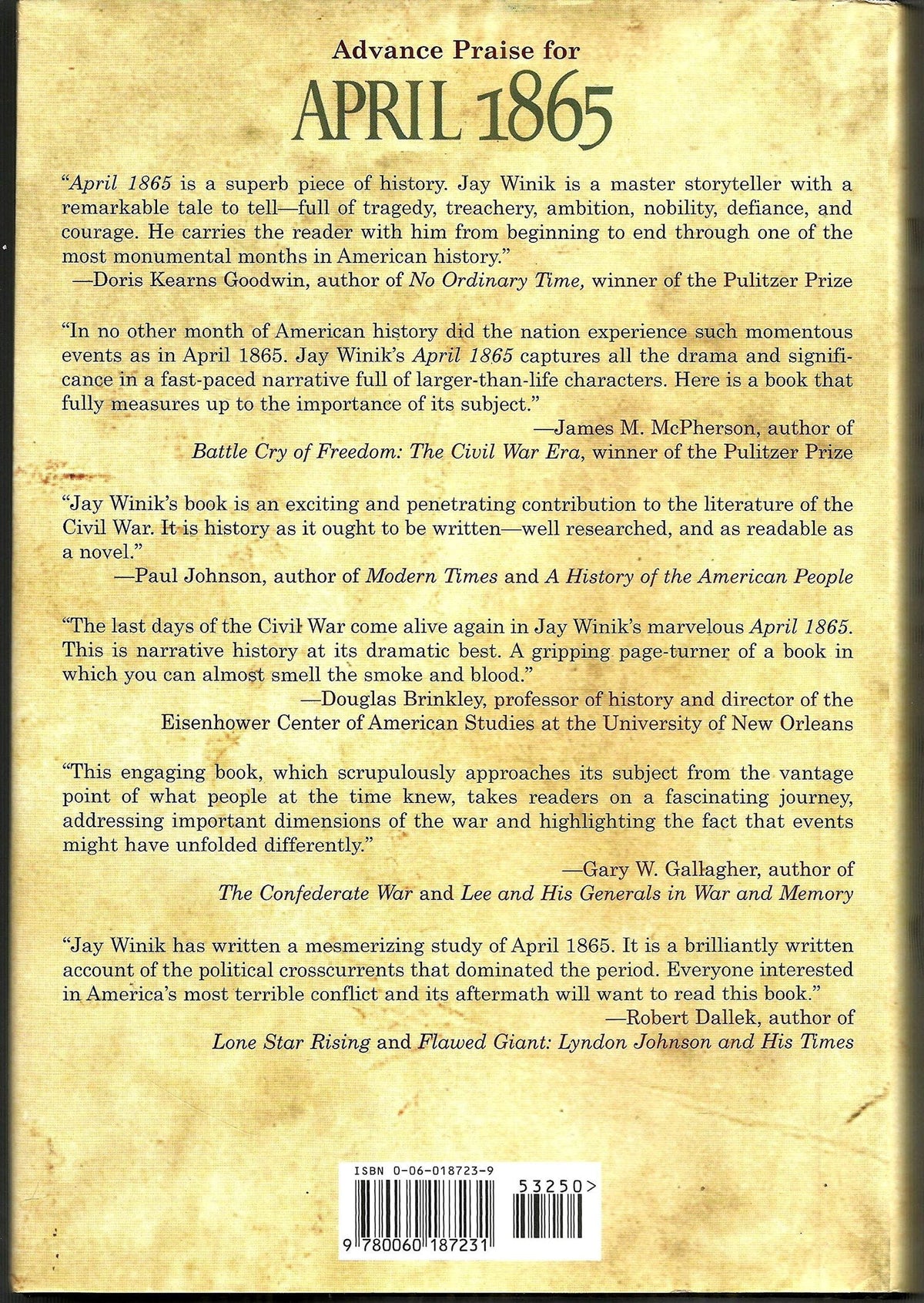 April 1865: The Month That Saved America by Jay Winik