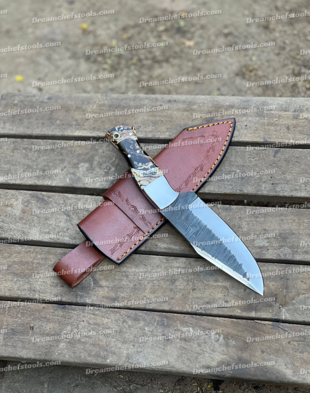 Custom handmade j2 steel hunting knife