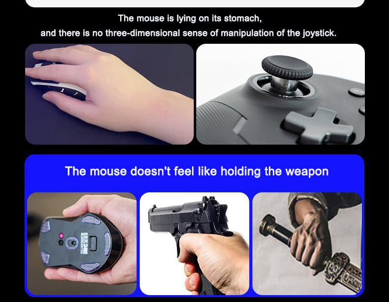 Shooting Game Mouse Gun style Vertical Handle Grip Trigger Features Pistol Vertical Dedicated Wired Peripheral
