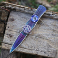 Fingertip Gyro Folding Knife EDC Multi-Function Folding Knife Outdoor Camping Survival Pocket Knife High Hardness Knife