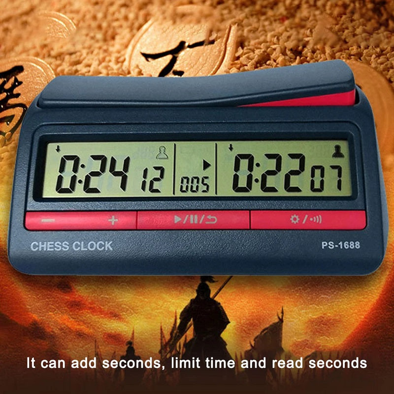 Competition Count Up Down Timer Professional Digital Chess Clock Plastic Battery Powered Lightweight Stopwatch for Board Game