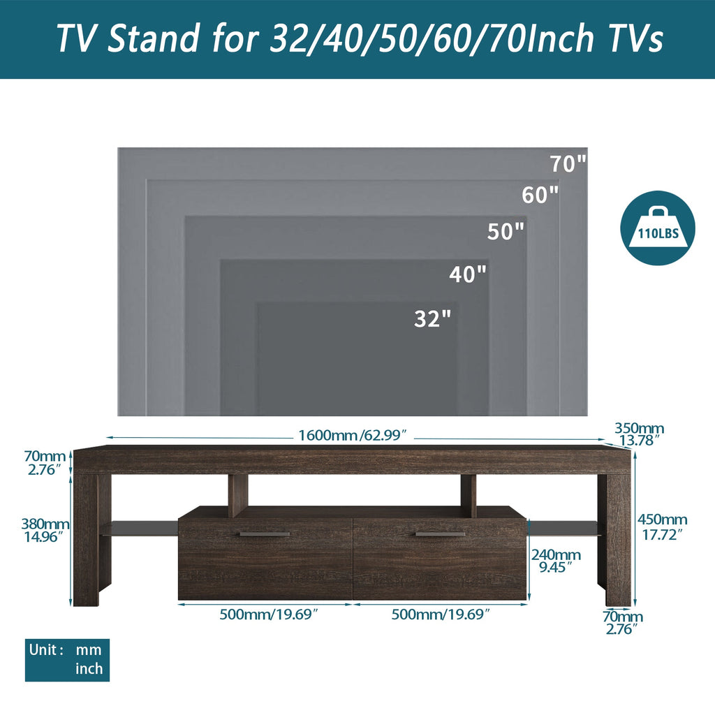 20 minutes quick assembly brown simple modern TV stand
