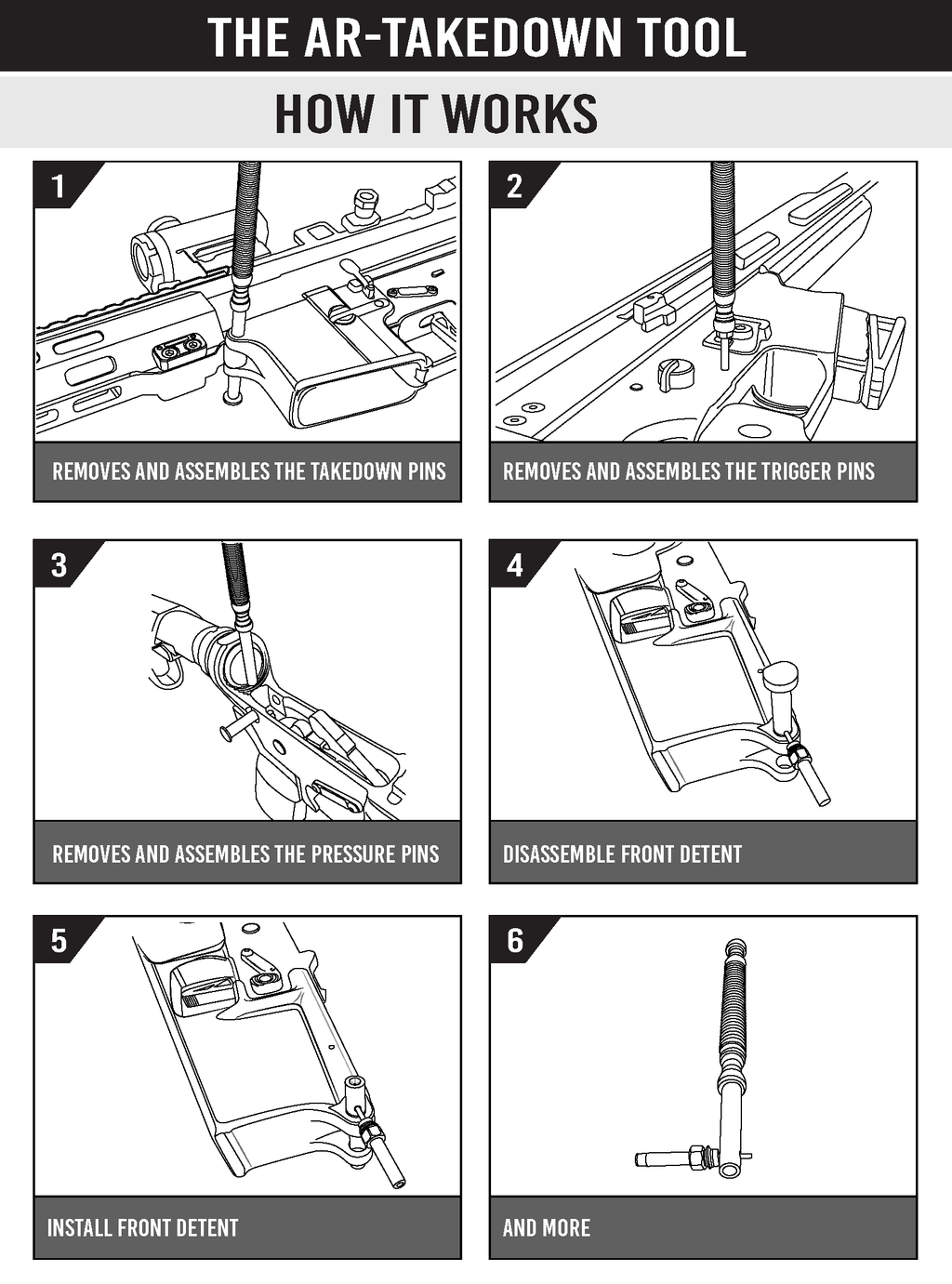 The AR-Takedown Tool ™ - The AR-15 Multi Tool & AR-15 disassembly tool (AR-TT ™)