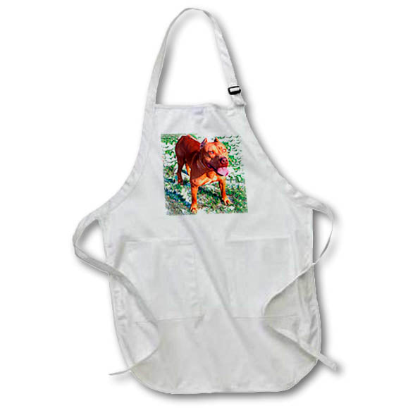 3dRose Dogs Pitbull - American Pitbull - Aprons (apr_1045)