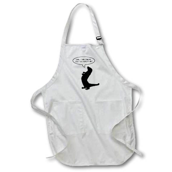 3dRose R McDowell Graphics Animal Humor - Ferret Talk - Aprons