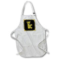 3dRose Apron - Alexis Design Monogram - King, Queen Crown, Rich Frame, Letter K