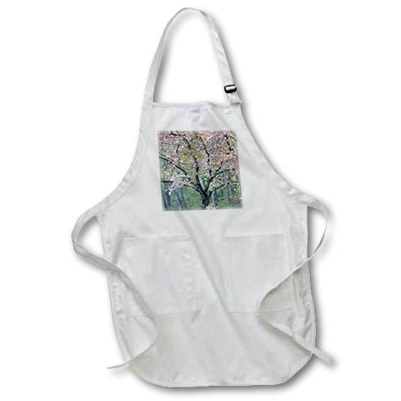 Apron - Cherry trees blooming. Snoqualmie River, Fall City, Washington State. Tree