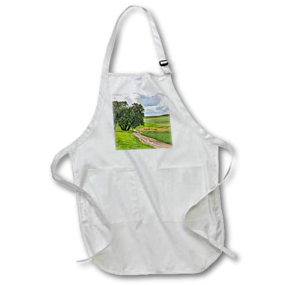 Apron - Washington State, Palouse. Dirt road in Pullman. Tree