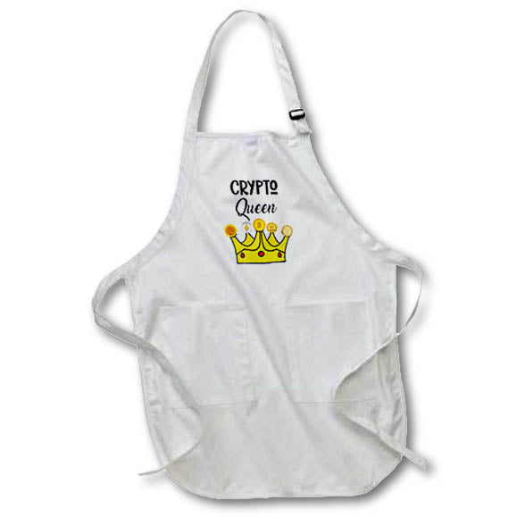 Apron - Funny Bitcoin Digital Currency Crypto Queen Cryptocurrency Cartoon Crypto