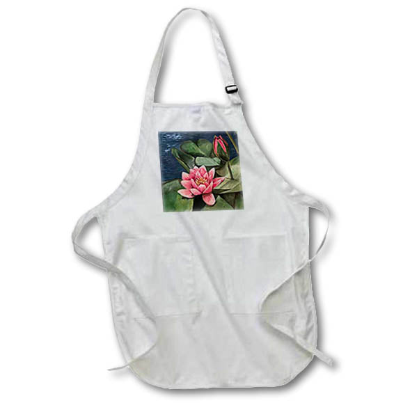 Apron - Waterlilies in full bloom lee Illustrations - Waterlilies