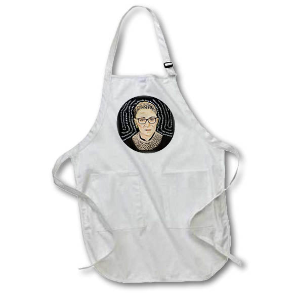 Apron - RBG Portrait and Quotes in Circle lee Illustrations - RBG Quotes