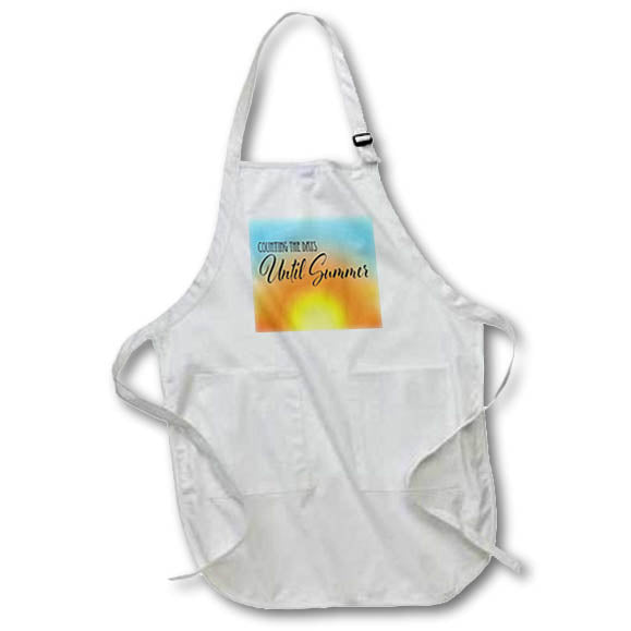 Apron - Counting Days Until Summer on Sunset lee Illustrations - Summer