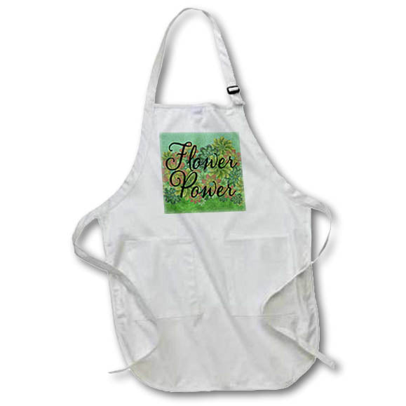 Apron - Flower Power Script lee Illustrations - Flower Power Script