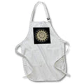 Apron - Beige Brown and Greige Geometric Mandala Acrylic Painting - Mandala Pattern