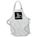 Apron - Funny Skeleton Drinking Beer Goth Cartoon Funny