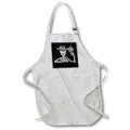Apron - Funny Skeleton eating Ice Cream Goth Cartoon Funny