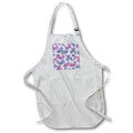 Apron - Pattern or purple, blue leaves against the soft pink background Alexis Design - Pattern Floral