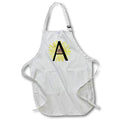 Apron - Monogram A Pretty Image Of Watercolor Sunflower Monograms