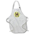 Apron - Monogram H Pretty Image Of Watercolor Sunflower Monograms
