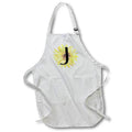 Apron - Monogram J Pretty Image Of Watercolor Sunflower Monograms