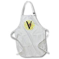 Apron - Monogram V Pretty Image Of Watercolor Sunflower Monograms