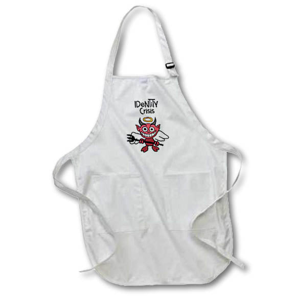 Apron - Cute Funny Devil Demon with Angel Wings Identiy Crisis Satire Funny