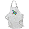 Apron - Love Buffalo- Tie Dye Buffalo and Swirly Heart Designs- LOVE ANIMALS