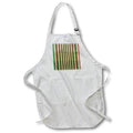 Apron - Green, Star White and Red Stipe Overlay Pattern Digital Art - Striped Pattern