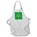 Apron - Minimalistic Green Snowflake Hand Drawn Art Vector Art - Minimalist Snowflake