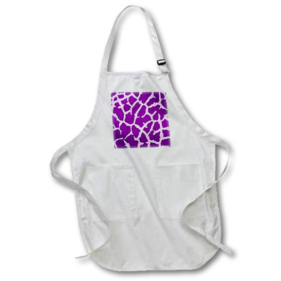 Apron - Purple giraffe animal print pattern Design - Giraffe Pattern Purple