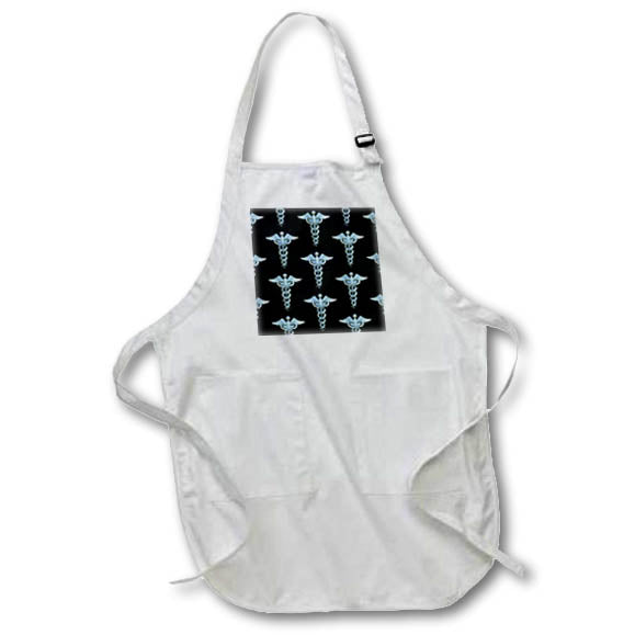 Apron - Caducues pattern for medical professionals, nurses, and doctors. Creative Studios – Nursing