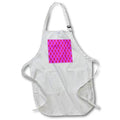 Apron - Polka Dot Pet Pattern Red Cats On Hot Pink Vector Art - Cat Pattern