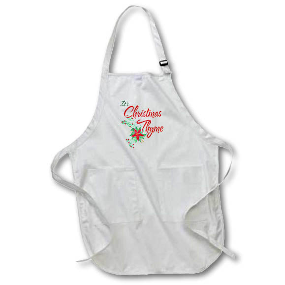 Apron - Image of Words Its Christmas Thyme – Christmas