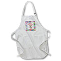 Apron - Letter E Rainbow Tie Dye Holly Border Monogram Christmas- Tie Dye Holly Monogram