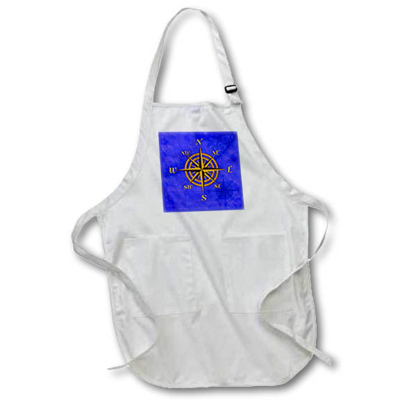 Apron - Vintage compass rose sailing design on a Florida Keys sailing map. Creative Studios – Sailing