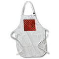 Apron - Pretty Red and Image Of Gold Snow Flake Pattern Patterns