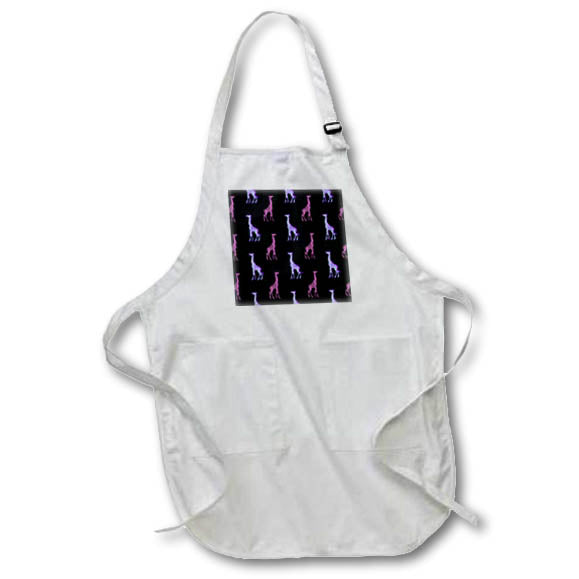 Apron - Modern Purple and Pink Giraffe Pattern Patterns