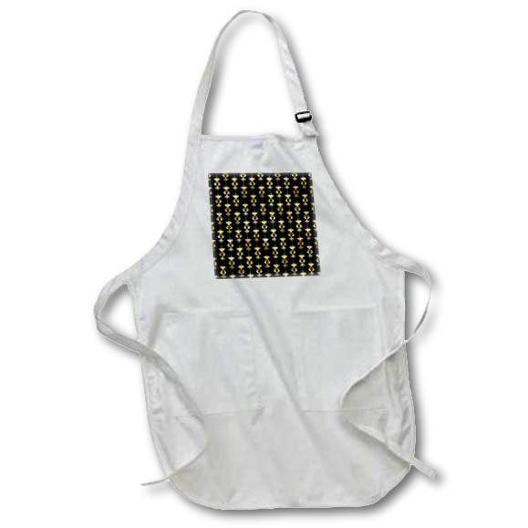 Apron - Art Deco Image Of Gold and Black Tulip Pattern Patterns