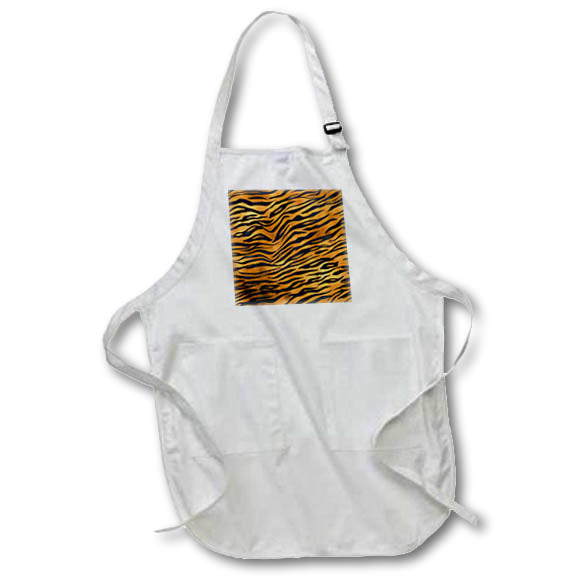 Apron - Glam Orange and Black Tiger Stripes Pattern Patterns