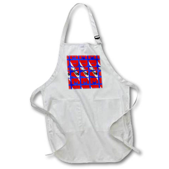 Apron - Female SCUBA in a red and white DIVE flag pattern. Creative Studios – SCUBA Diving